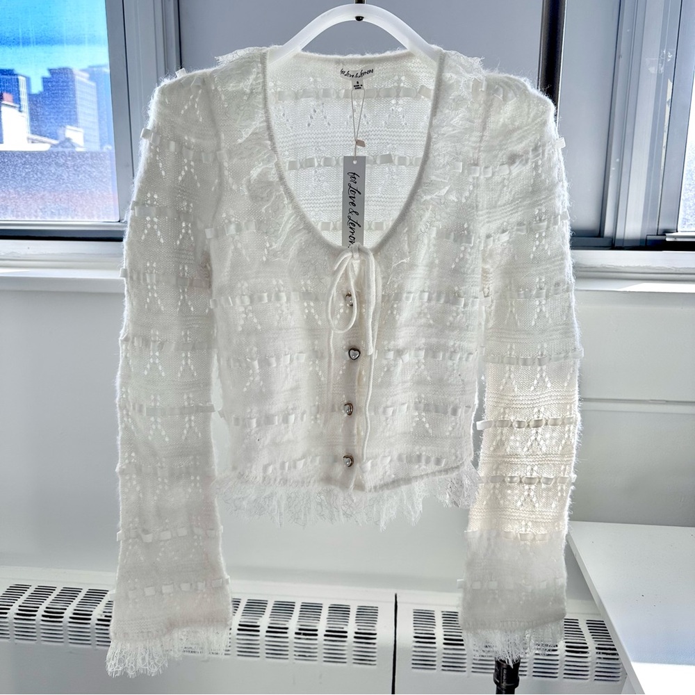NEW Jayla Pointelle Cardigan | For Love and Lemons - Picture 2 of 7